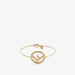 Fendi F Logo Bangle Bracelet gold