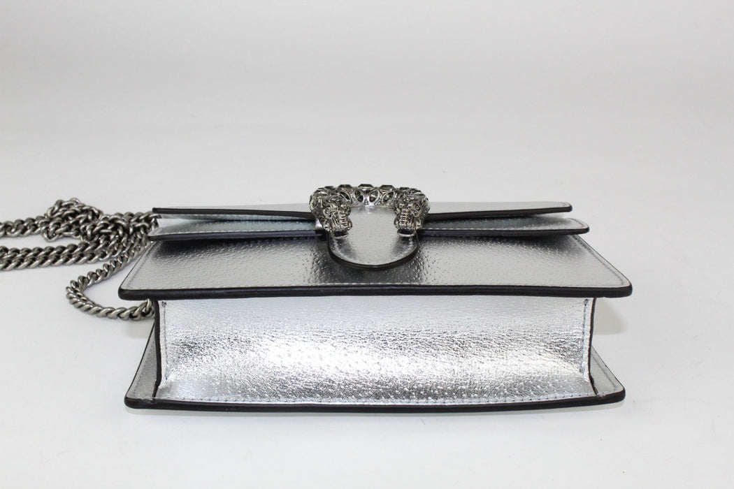 Gucci Dionysus Super Mini Bag in Silver