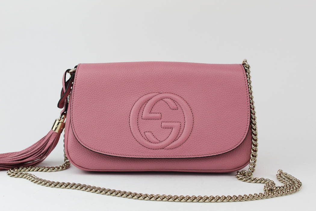 Gucci Soho Chain medium crossbody bag Pink