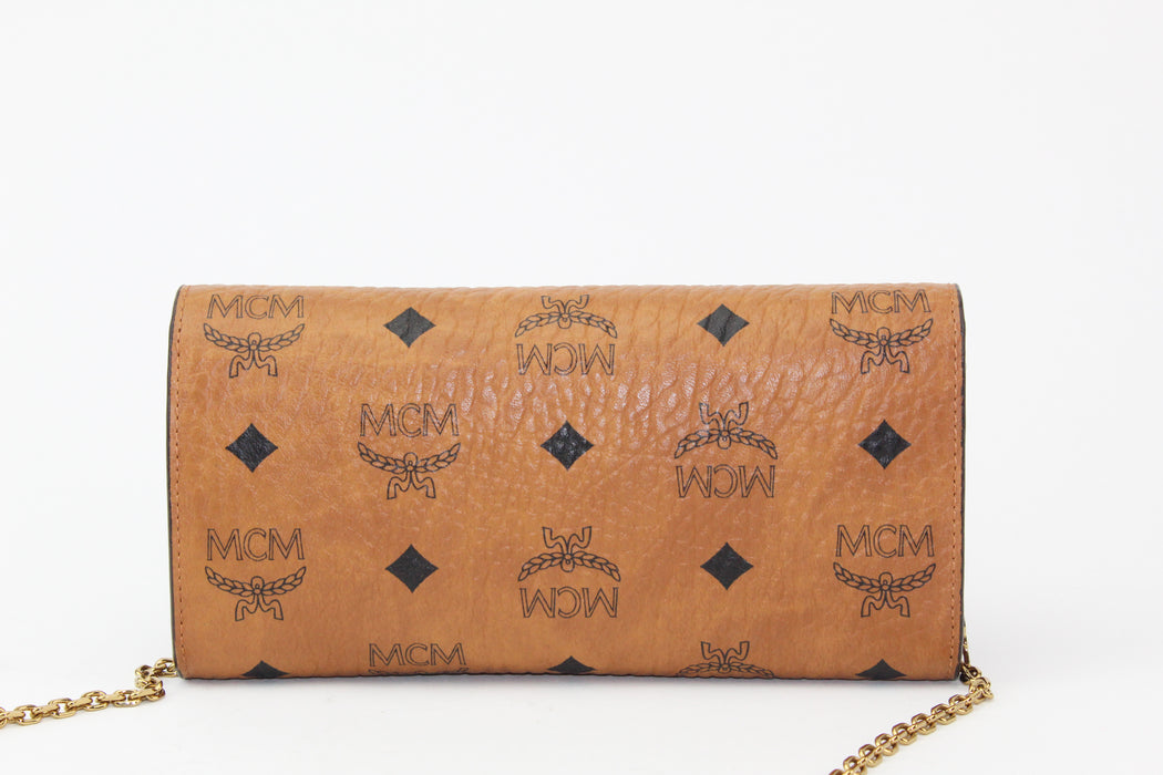 Mcm Visetos Two Fold Wallet on Chain