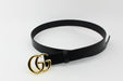 GUCCI GG MARMONT LEATHER BELT WITH SHINY BUCKLE
