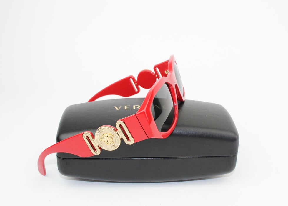 Versace Logo Plaque Rectangular Sunglasses