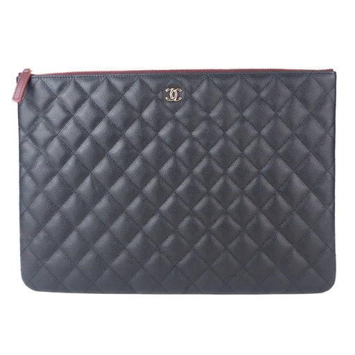 Chanel large O-Case Pouch Caviar Leather — LSC INC